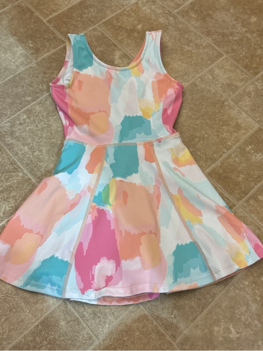 SweetHoney Pastel Watercolor Tennis Dress